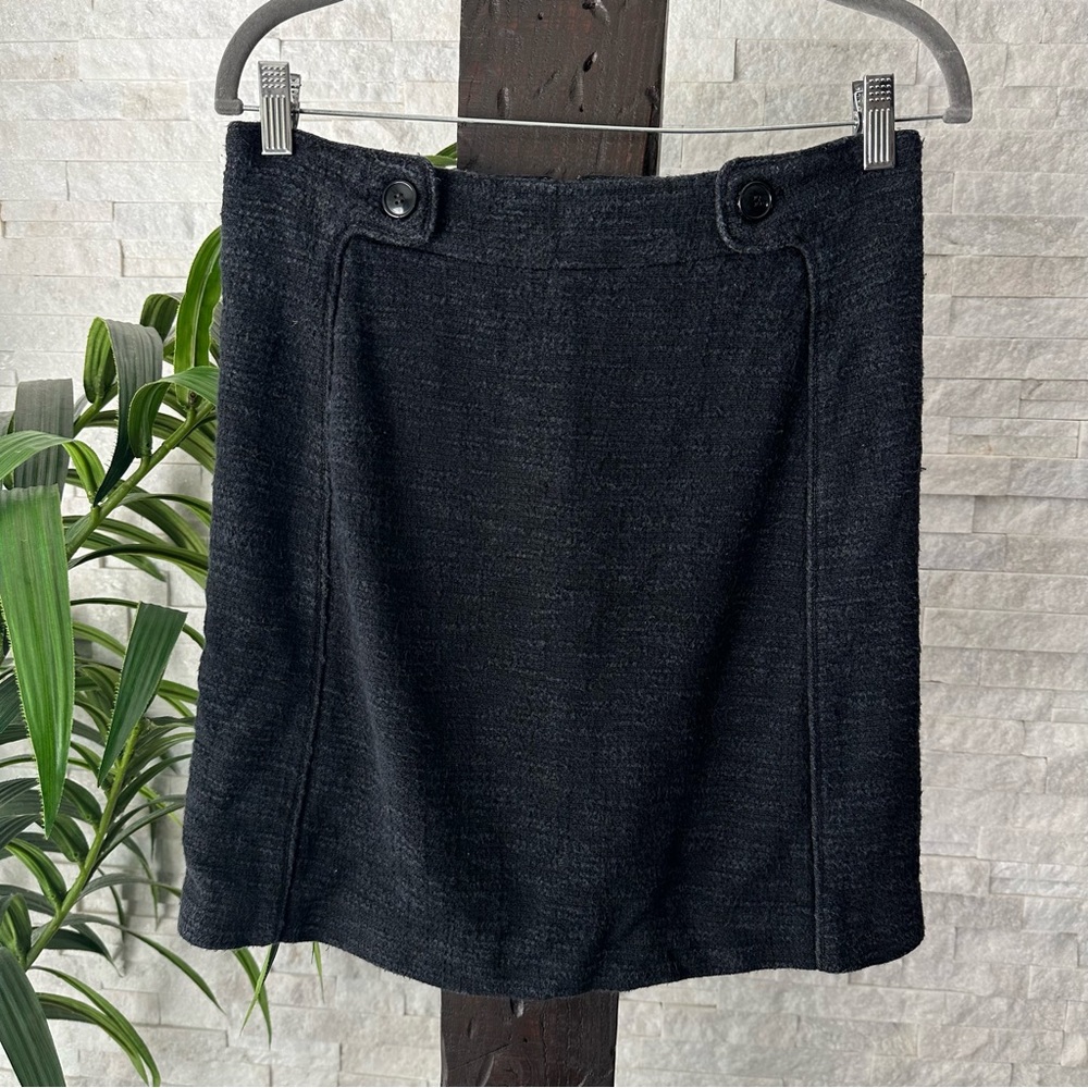 TORY BURCH Charcoal Grey Tweed Boucle Skirt Size 4